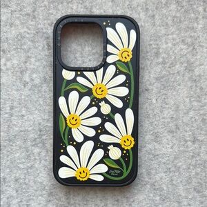 Casetify Black Floral Phone Case